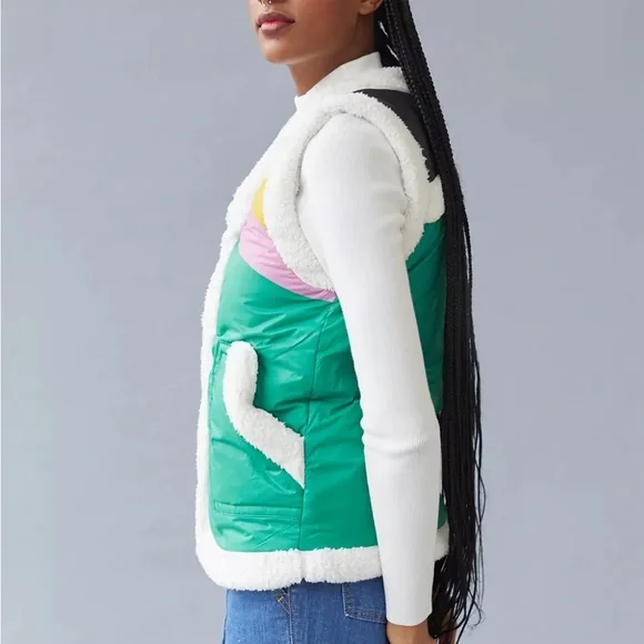 Urban Outfitters BDG Nylon Sherpa Vest XXS NWT - Picture 6 of 6